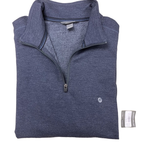 Eddie Bauer Other - Eddie Bauer Men’s Large Tall Dark Gray Zip Mock Neck Pullover Long Sleeve NWT